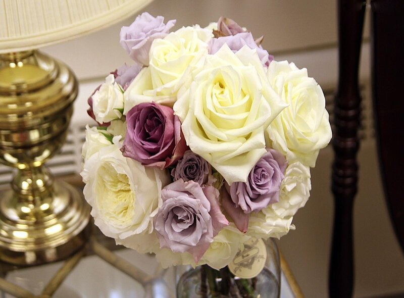 rose bouquet on table