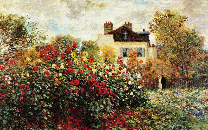 Rose Bushes in Garden — Red