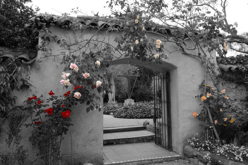 Rose-covered Archway — Black
