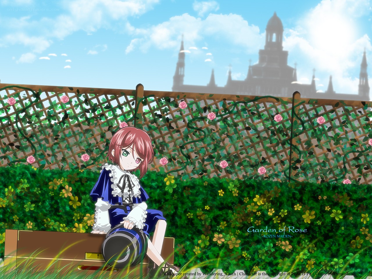 Rose garden girl