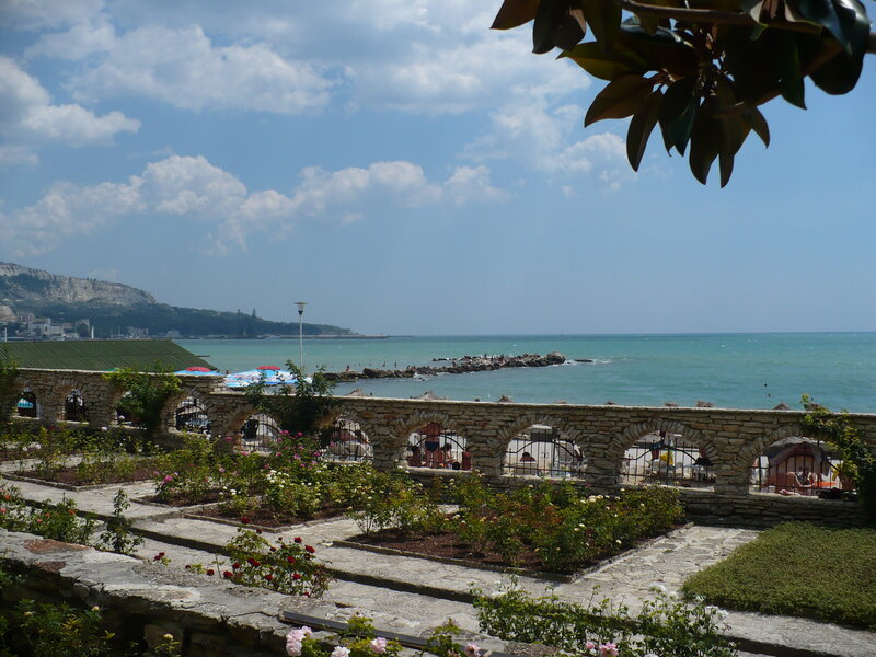 Rose Garden Overlooking Sea