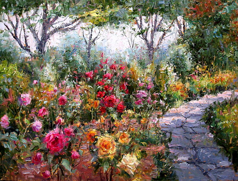 Rose Garden Path — Green, Serene