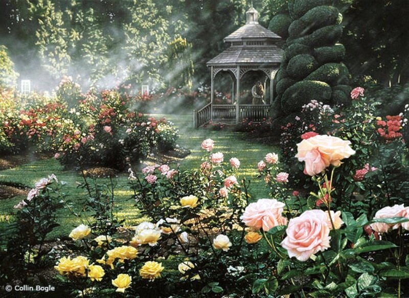 Rose Garden with Gazebo — Green