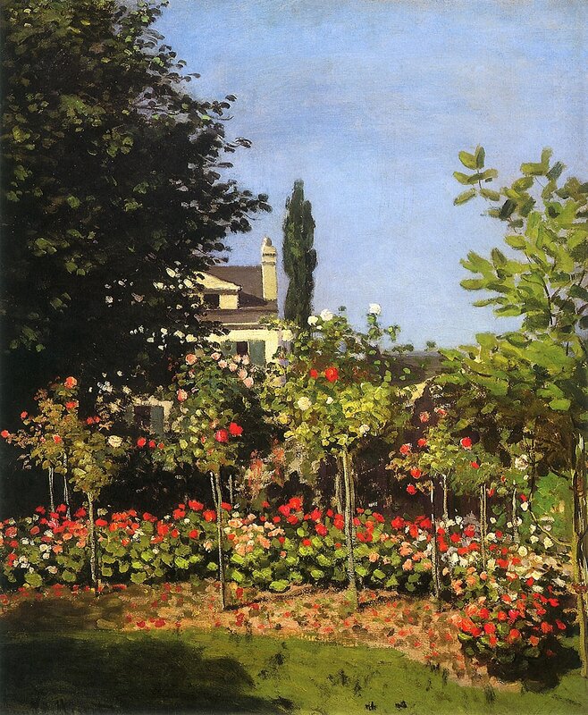 Rose Garden with House — Green, Serene