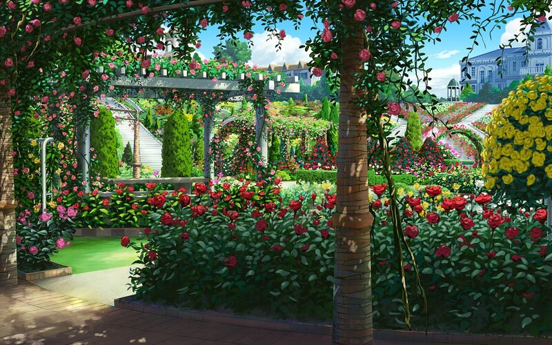 Rose Garden with Pergola — Green, Serene