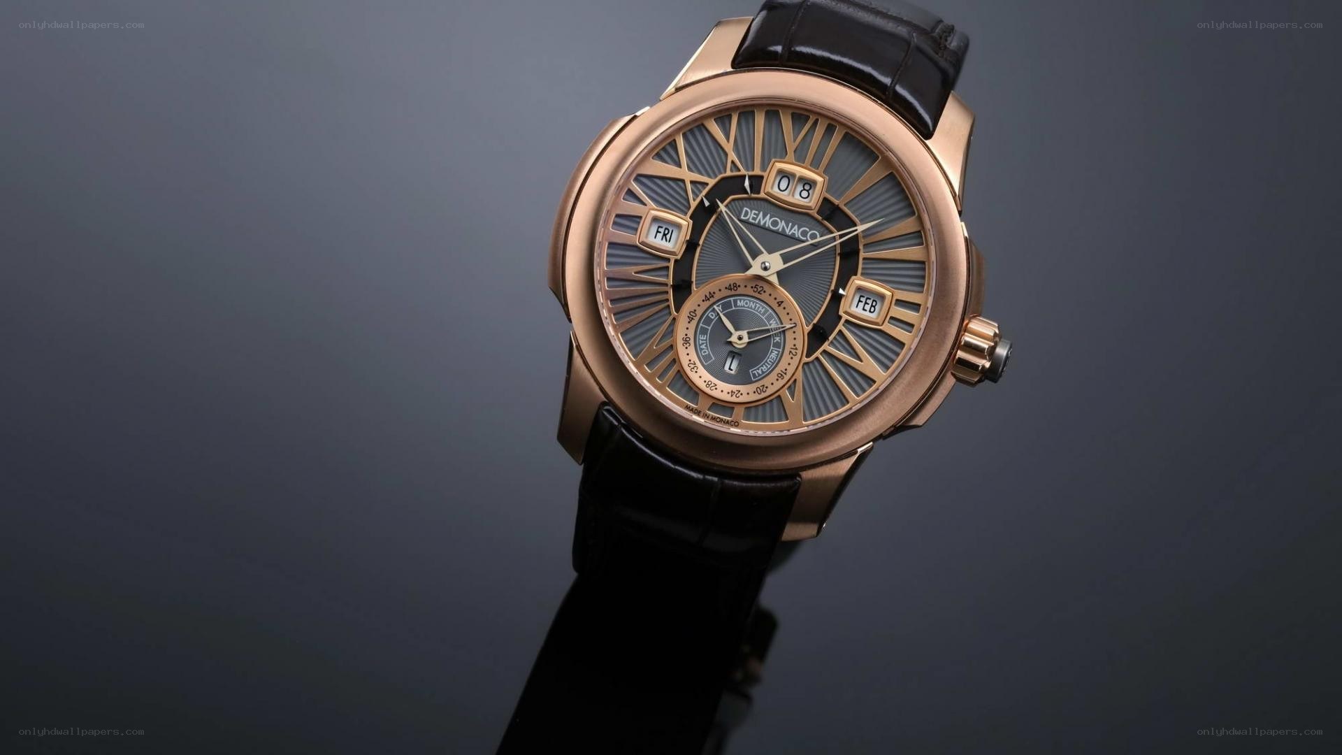 rose gold watch with leather strap