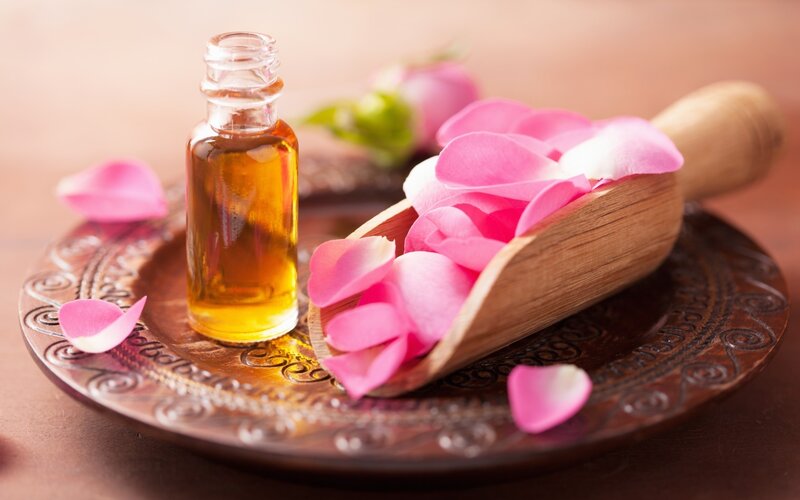 Rose Oil and Petals — Pink