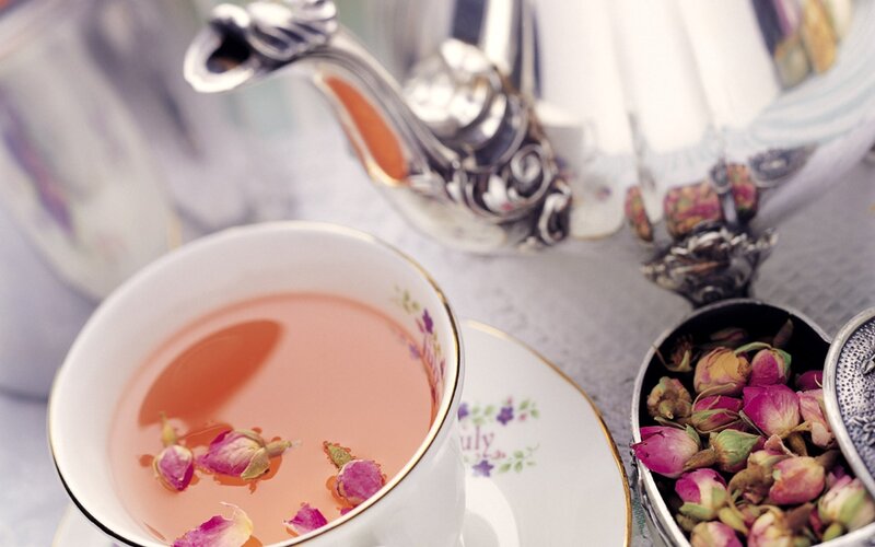 Rose Petal Tea in Cup