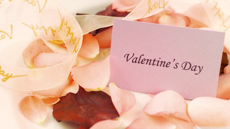 Rose Petals and Card — Pink, Romantic