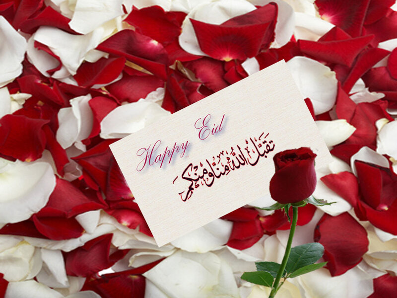 Rose Petals and Card — Red