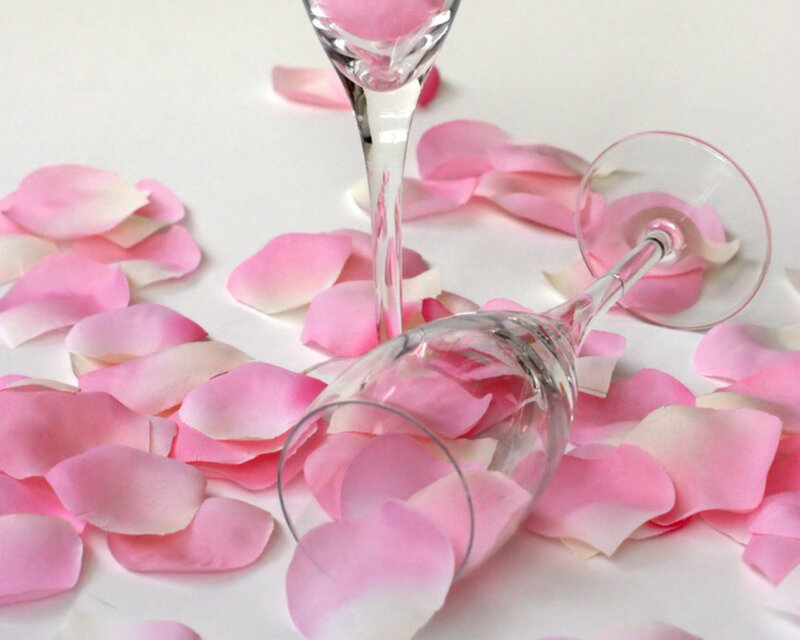 Rose Petals and Wine Glasses