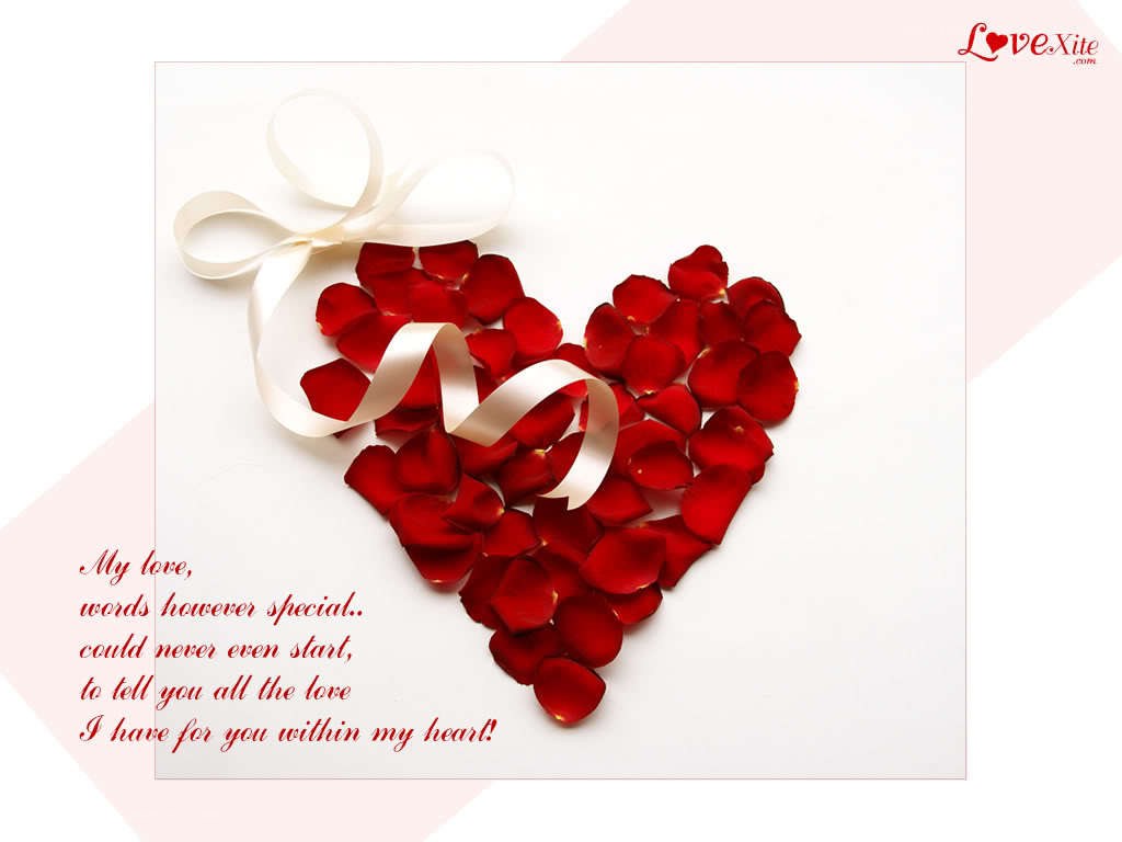 rose petals heart