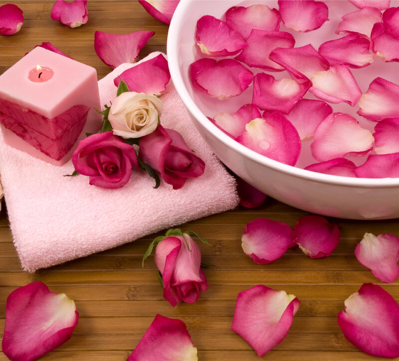 Rose Petals in Bowl — Pink, Calm