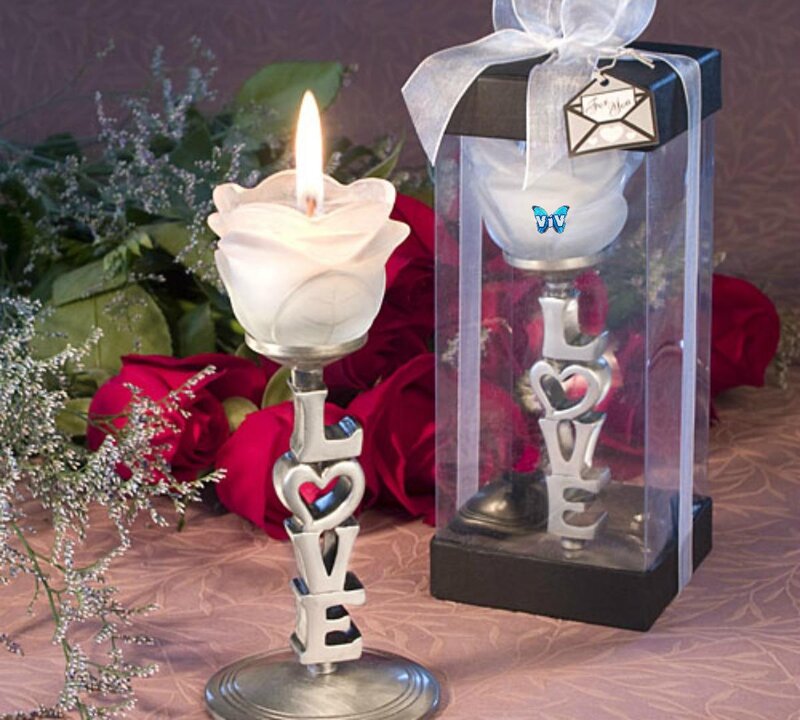 Rose-shaped Candle Holder