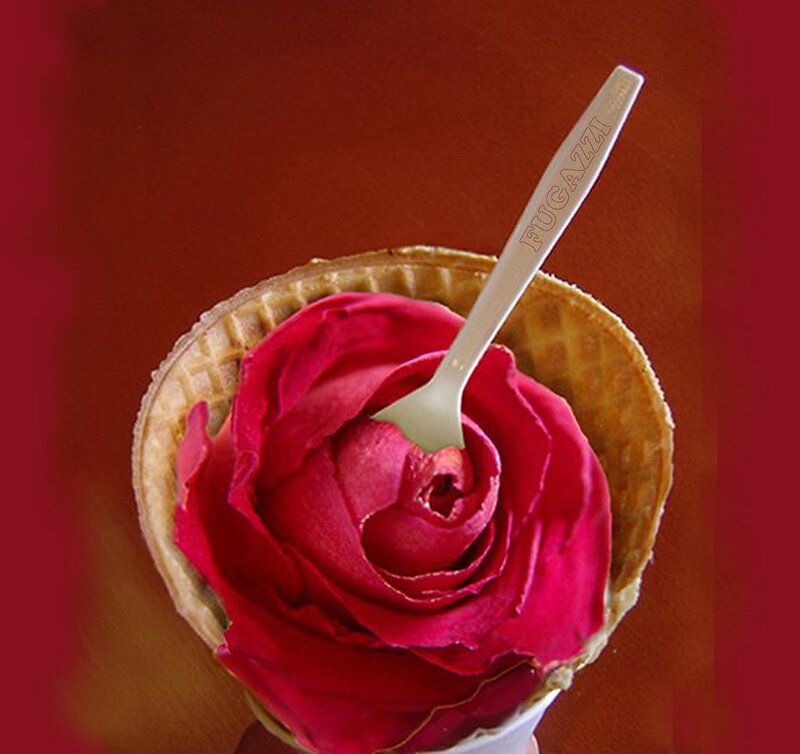 rose-shaped ice cream