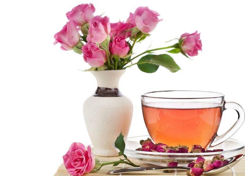 Rose Tea and Flowers — Pink