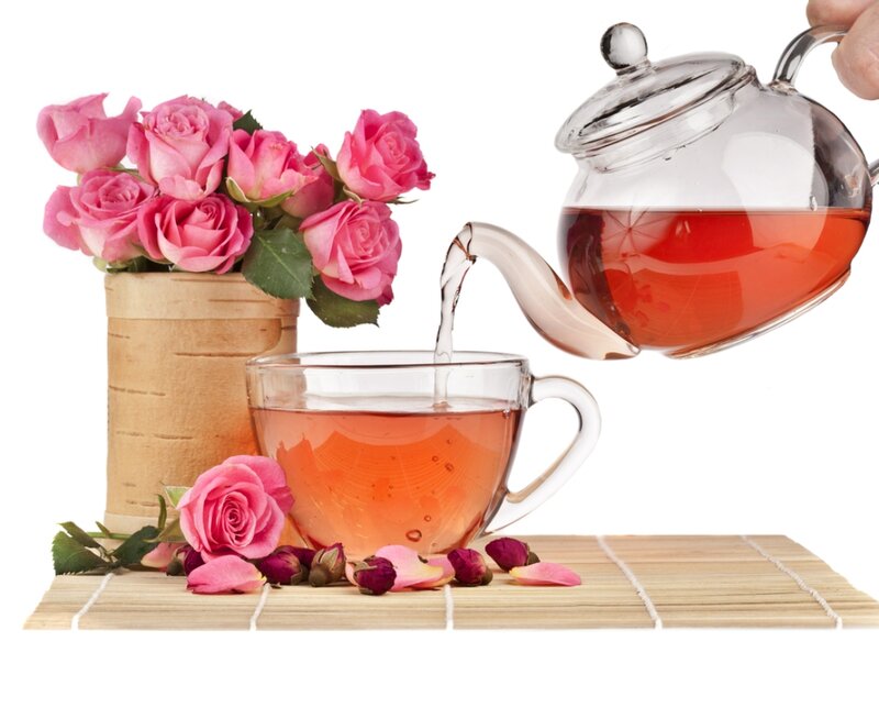 Rose Tea Being Poured