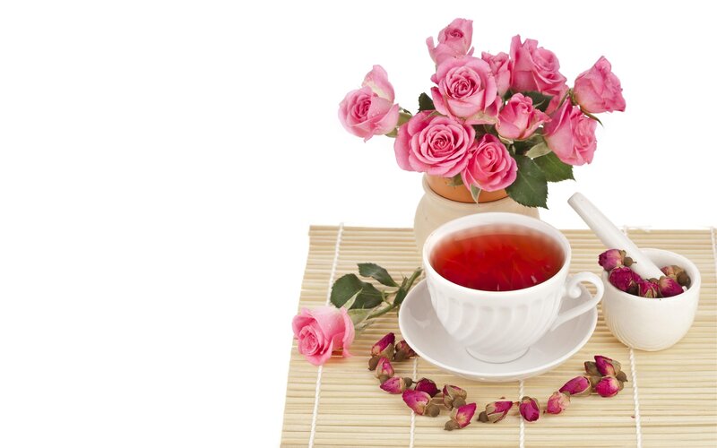 Rose Tea Setup