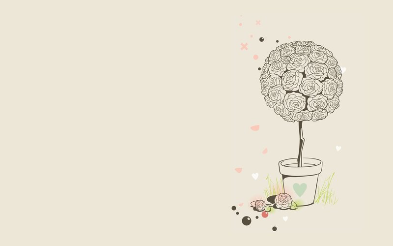 rose topiary illustration