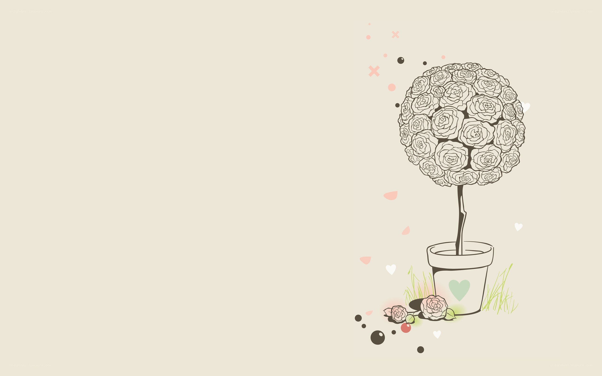 rose topiary illustration