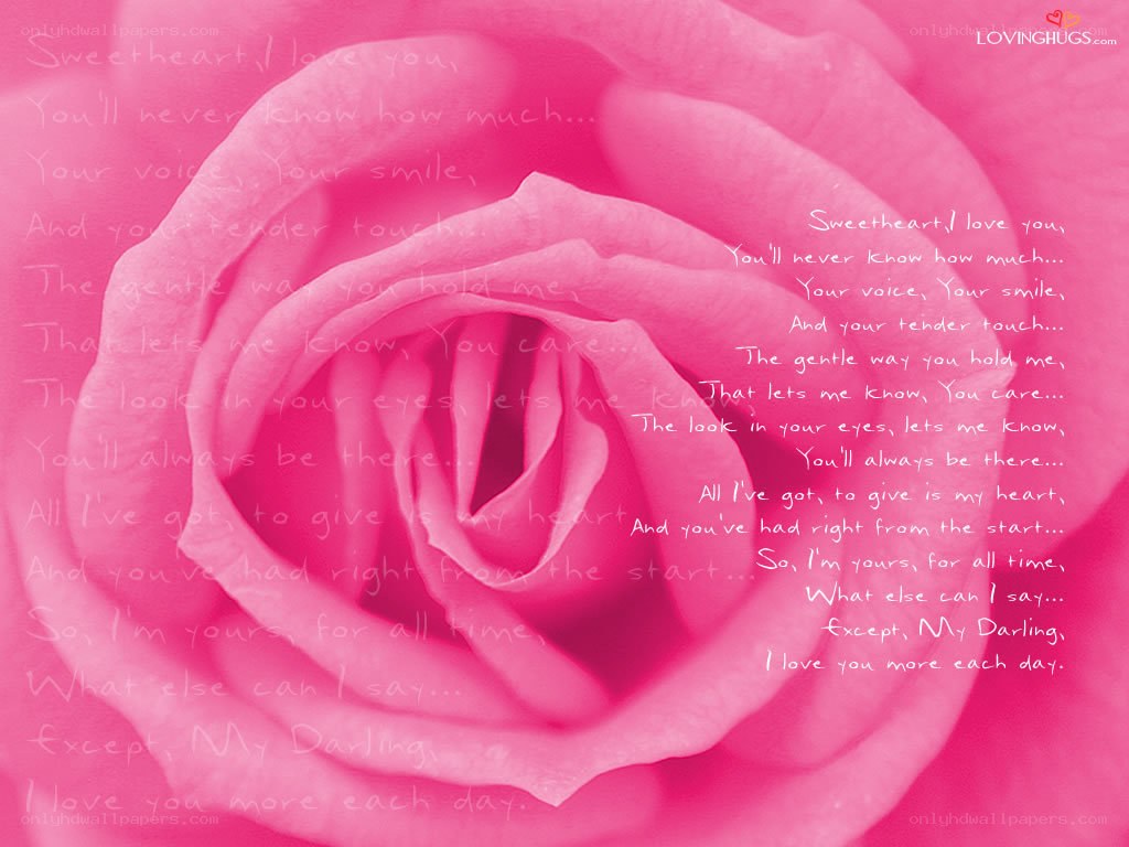rose with love poem