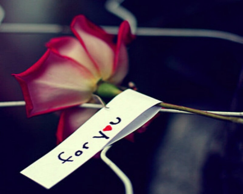 Rose with Tag