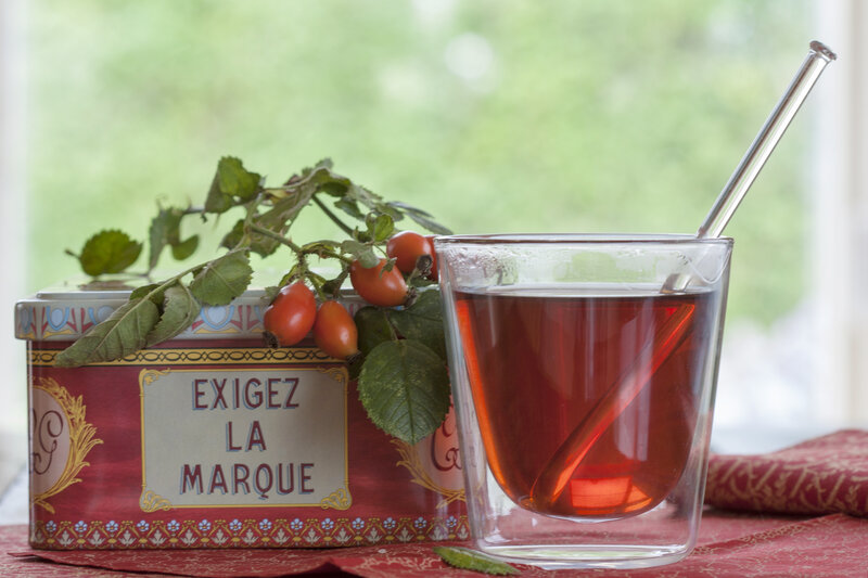 Rosehip Tea in Glass