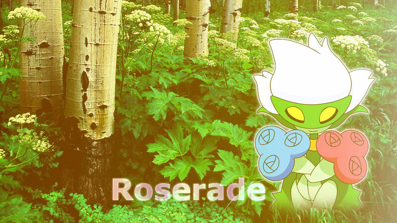 Roserade in Forest