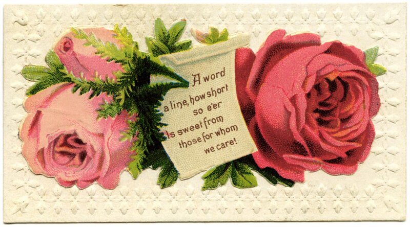 Roses and a Poem Card