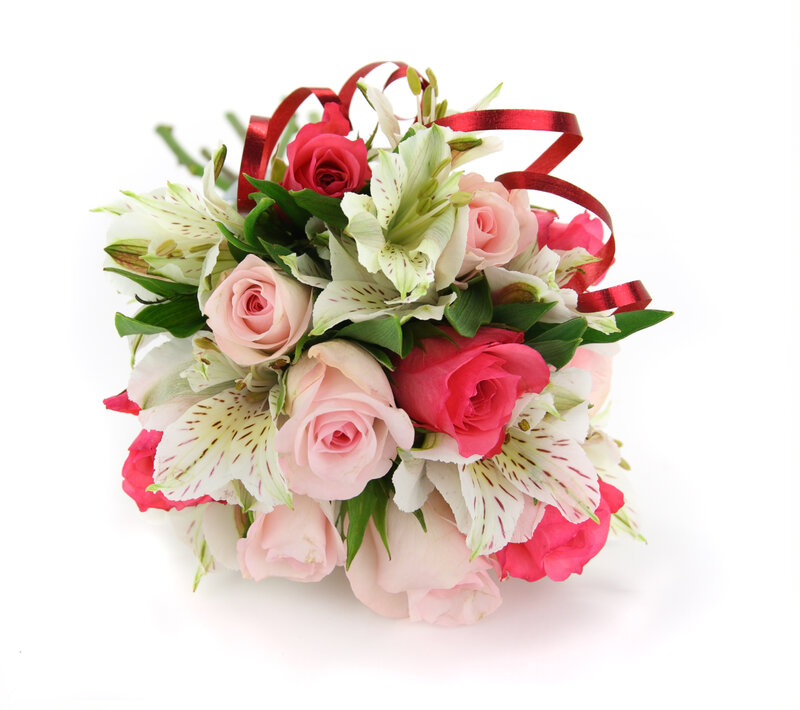 Roses and Alstroemeria Bouquet — Pink