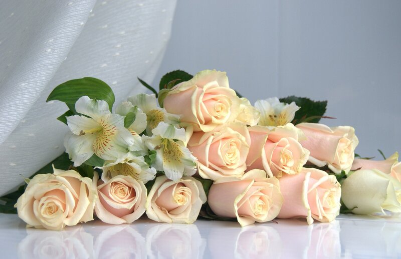 Roses and Alstroemeria