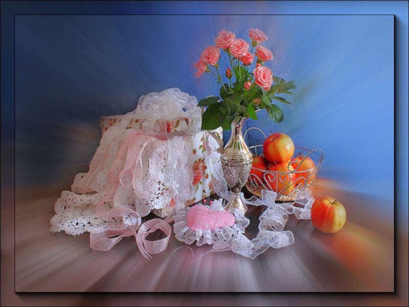 Roses and Apples Still Life