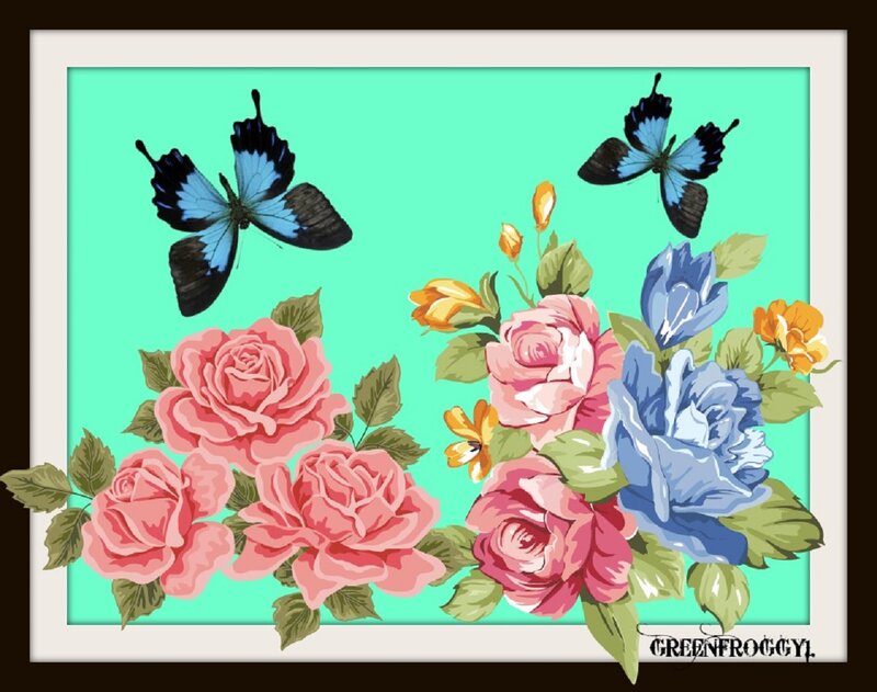 Roses and Butterflies — Pink, Calm