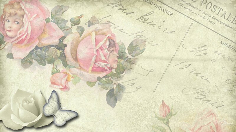 Roses and Butterfly Illustration