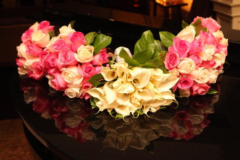 Roses and Calla Lilies