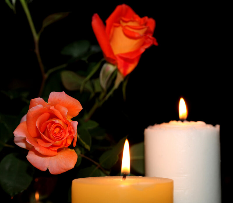 Roses and Candles — Orange