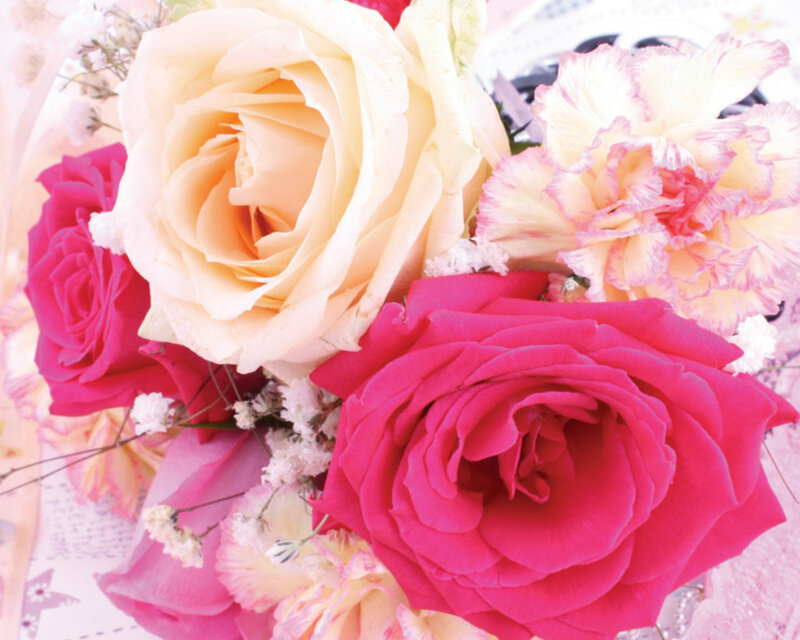 Roses and Carnations Bouquet — Pink