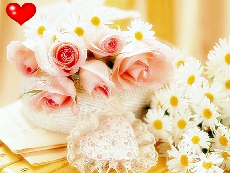 roses and daisies bouquet