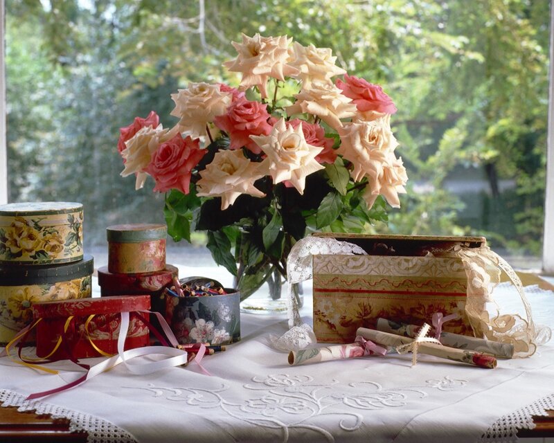 Roses and Decorative Boxes