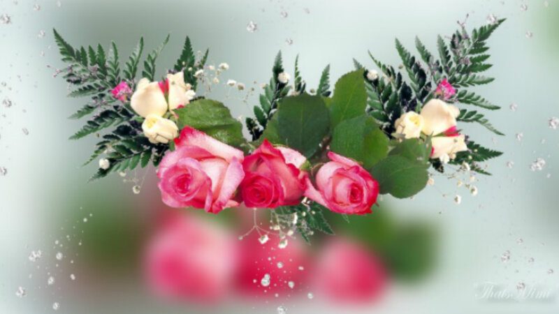 Roses and Ferns Arrangement