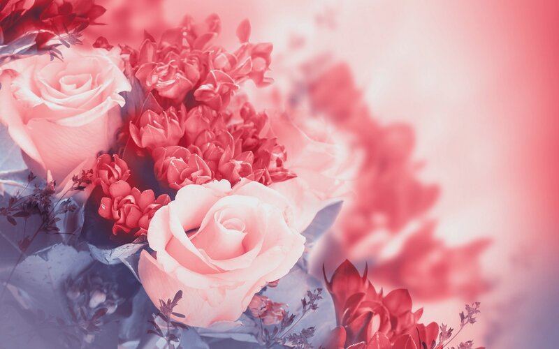 Roses and Flowers Bouquet — Pink