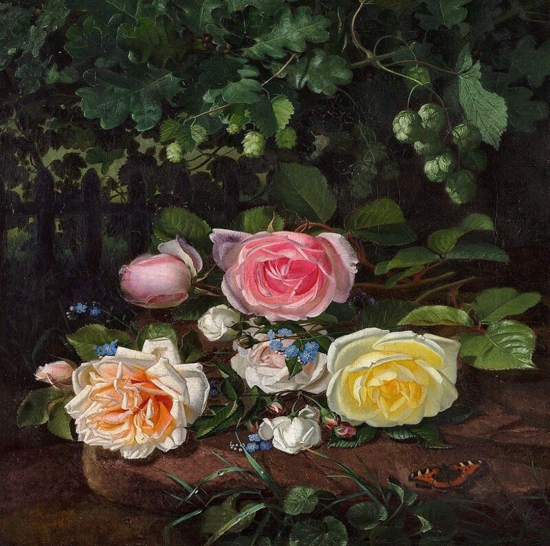 Roses and Flowers — Green