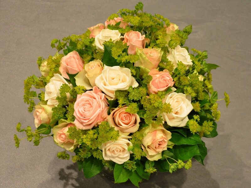 Roses and Greenery Bouquet — Pink, Calm