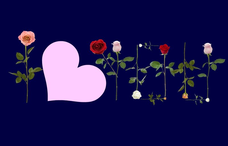 Roses and Heart Shape