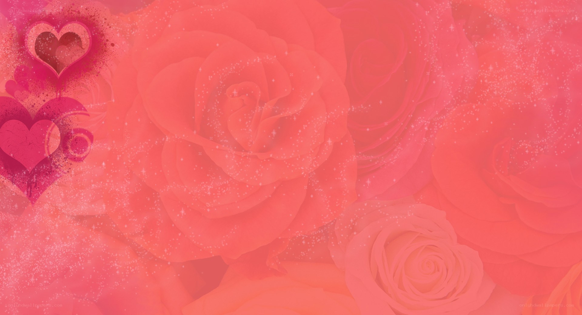 roses and hearts background