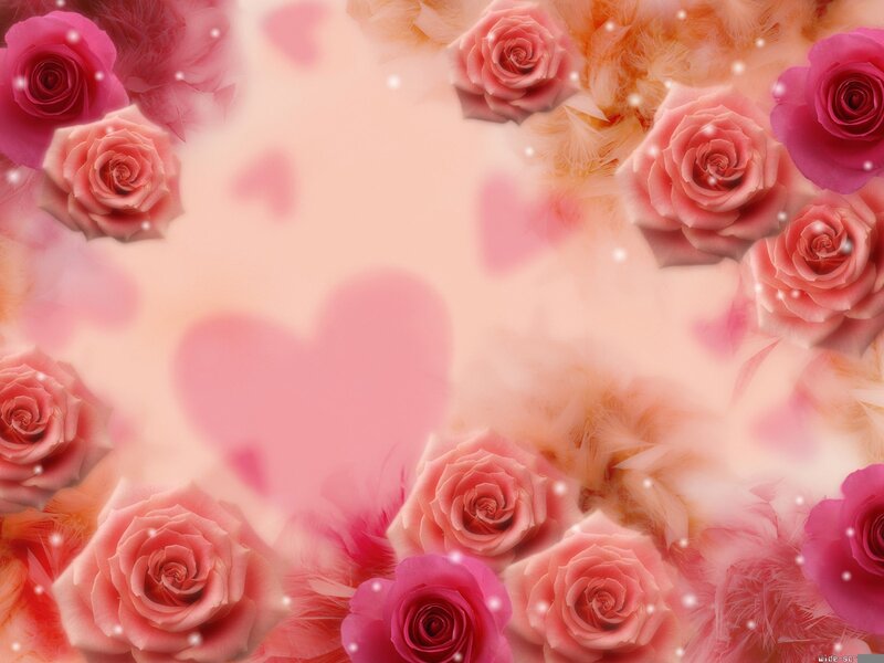 roses and hearts wallpaper