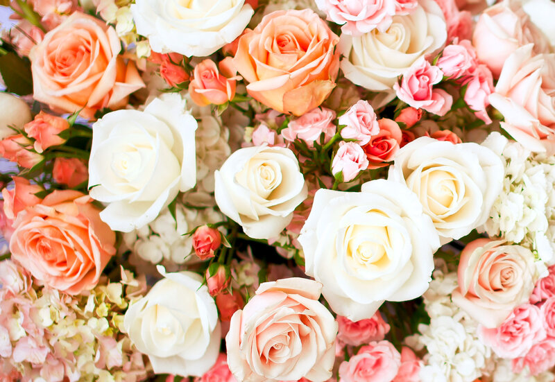 Roses and Hydrangeas — White
