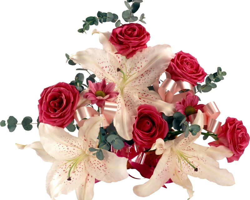 roses and lilies bouquet