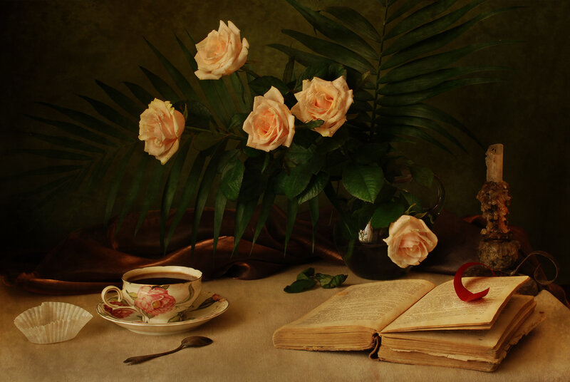 Roses and Open Book