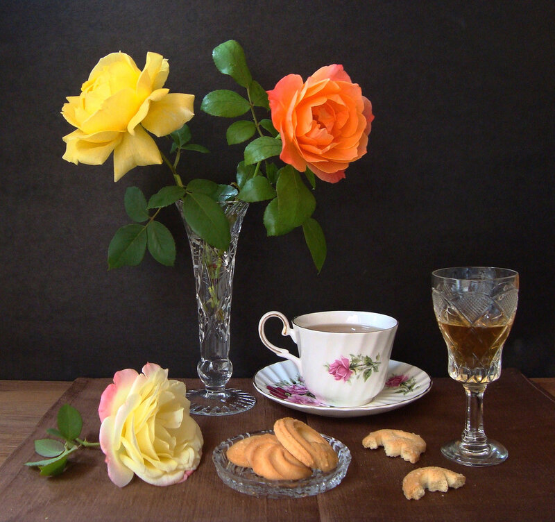 Roses and Tea Setup